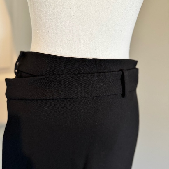 Mango Falda Martina Asymmetric topline Midi Skirt Size 2 Black - Picture 5 of 15